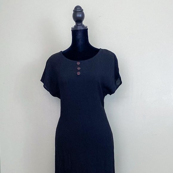 Carol Little Vintage Women's Dress Black & Red Gypsy Minimalist Design Maxi - Picture 2 of 15